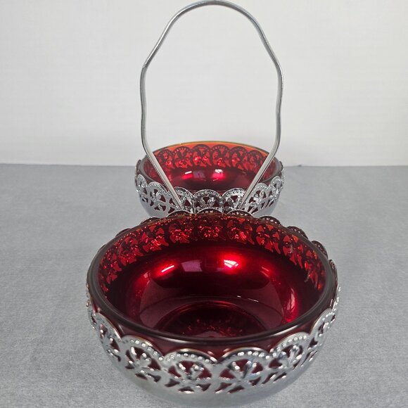 Rare Vintage Mayell EP Ruby Red Double Condiment Caddy On Steel Made in England - Picture 3 of 10